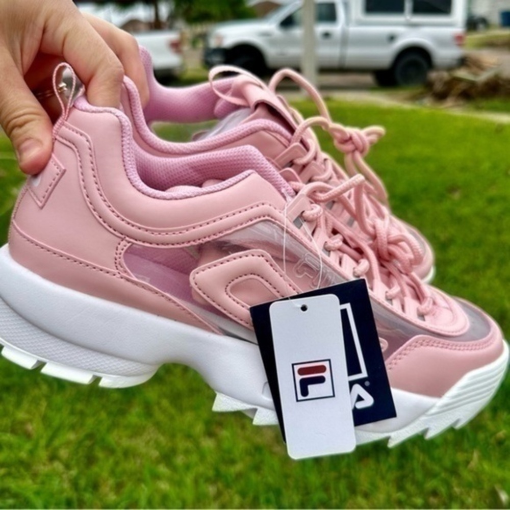 Fila Disrupter sneakers in clear pink